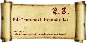 Mármarosi Benedetta névjegykártya